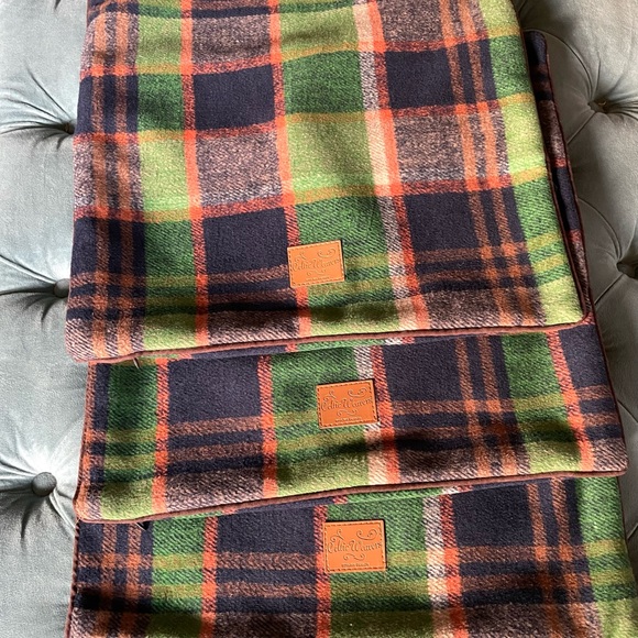 3 plaid pillow covers made in Ireland Gallen Celtic Weavers covers only 16x16 - Picture 3 of 5